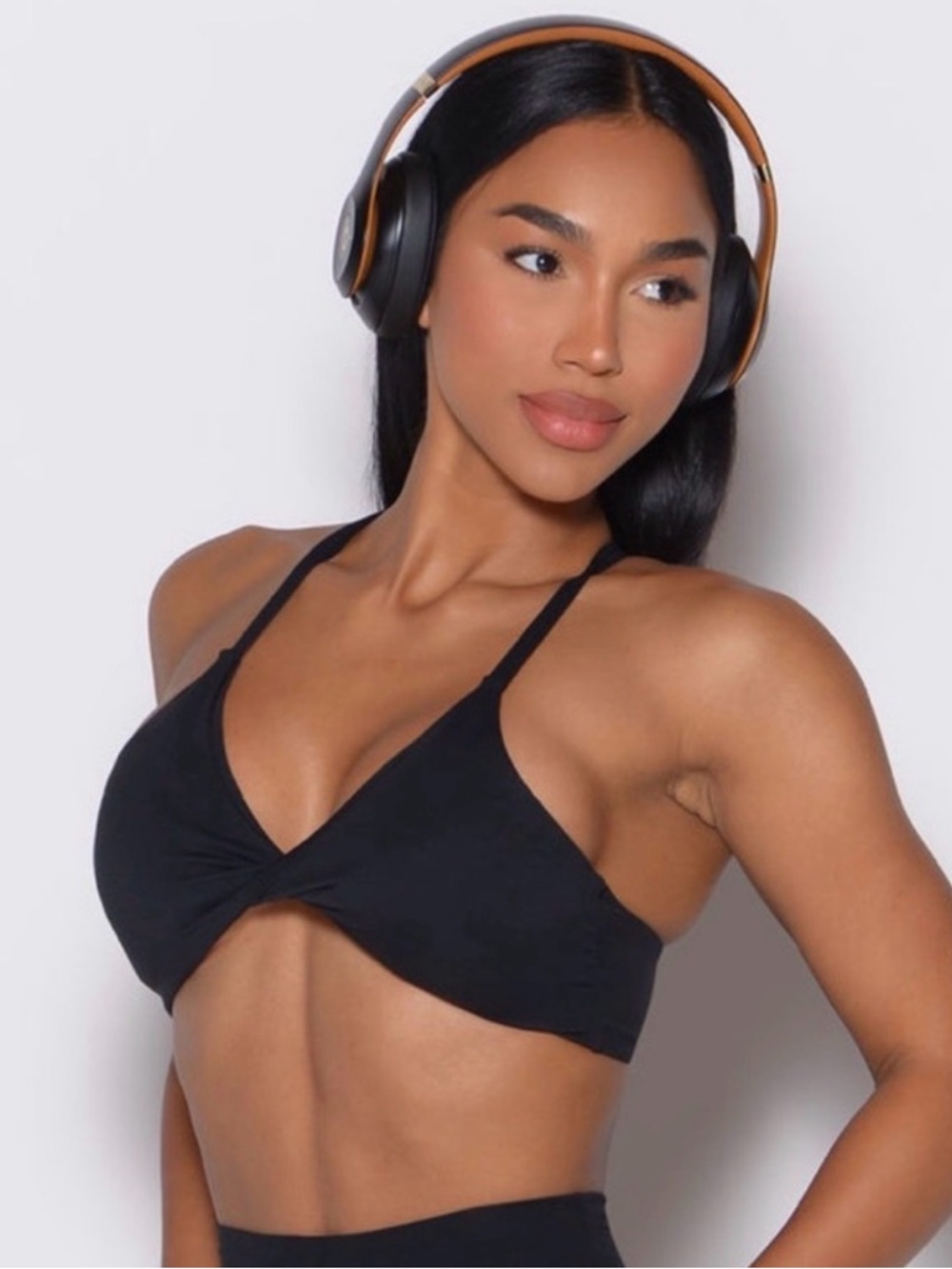 Bombshell sportswear Black Twist Mini Sports Bra
